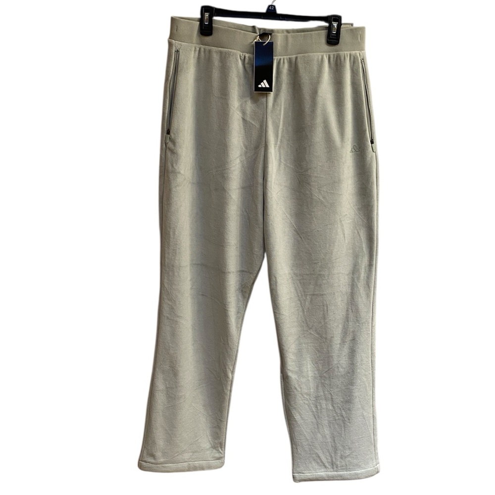 Adidas Unisex Velour Basketball Pants Sweatpants Very Light Green Size Large NWT